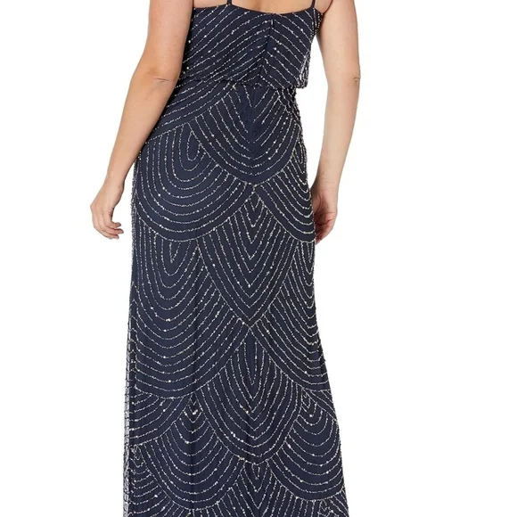 Adrianna Papell Gunmetal Gray Formal Dress - Picture 2 of 4